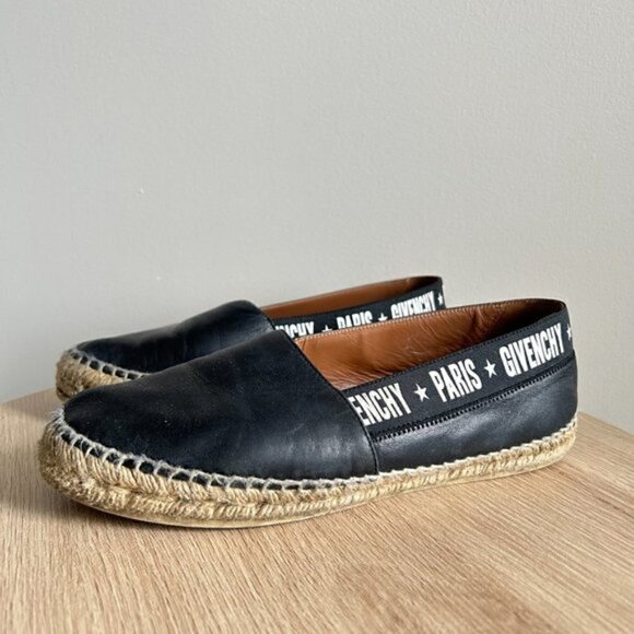 Givenchy Black Leather Espadrilles sz 39 - Picture 4 of 9